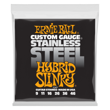 Cordes pour guitares électriques Ernie Ball 2247 Stainless Steel Hybrid Slinky - 1