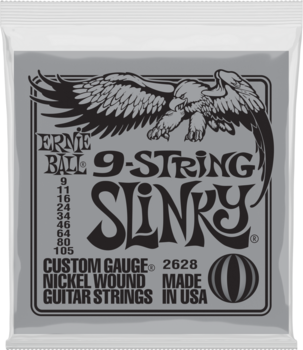 Struny do gitary elektrycznej Ernie Ball 2628 Slinky 9 String - 1