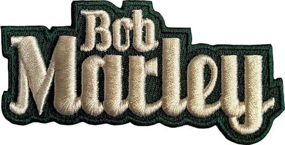 Aufnäher / Abzeichen Bob Marley Text Logo Aufnäher zum Aufnähen 9 x 4 cm - 1