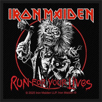 Toppa / Distintivo Iron Maiden Run For Your Lives Toppa da cucire - 1