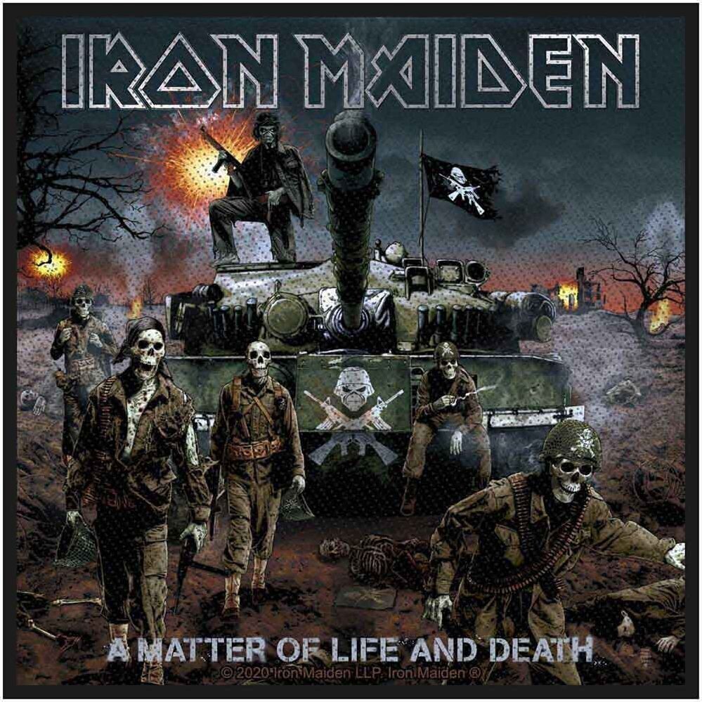 Oznaka / značka Iron Maiden Matter Of Life And Death 2020 (Retail Pack) Zakrpa za šivanje 100 x 100 mm