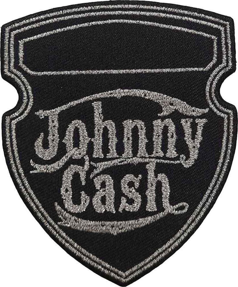 Nášivka / Odznak Johnny Cash Metallic Shield Nášivka 76 x 92 mm