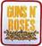 Patch / Σήμα Guns N' Roses Stacked White Sew-On Patch White