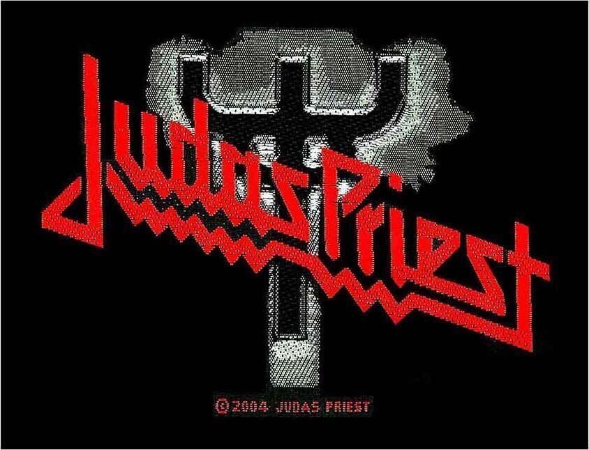 Patch / Badge Judas Priest Logo/Fork Opnaaipatch 100 x 50 mm