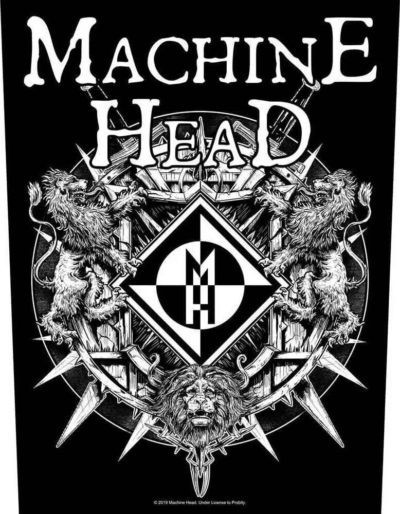 Patch / Badge Machine Head Crest With Swords Sy-på-lapp 36 x 30 cm