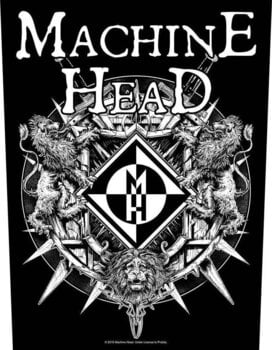 Patch / Badge Machine Head Crest With Swords Sy-på-lapp 36 x 30 cm - 1