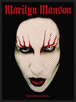 Patch / Badge Marilyn Manson Face Sy-på-lapp 100 x 50 mm - 1