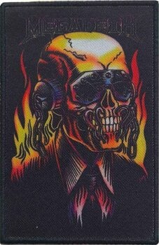 Toppa / Distintivo Megadeth Flaming Vic Toppa da cucire - 1