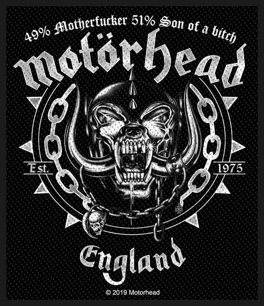 Patch / Badge Motörhead Ball & Chain Sy-på-lapp 100 x 100 mm
