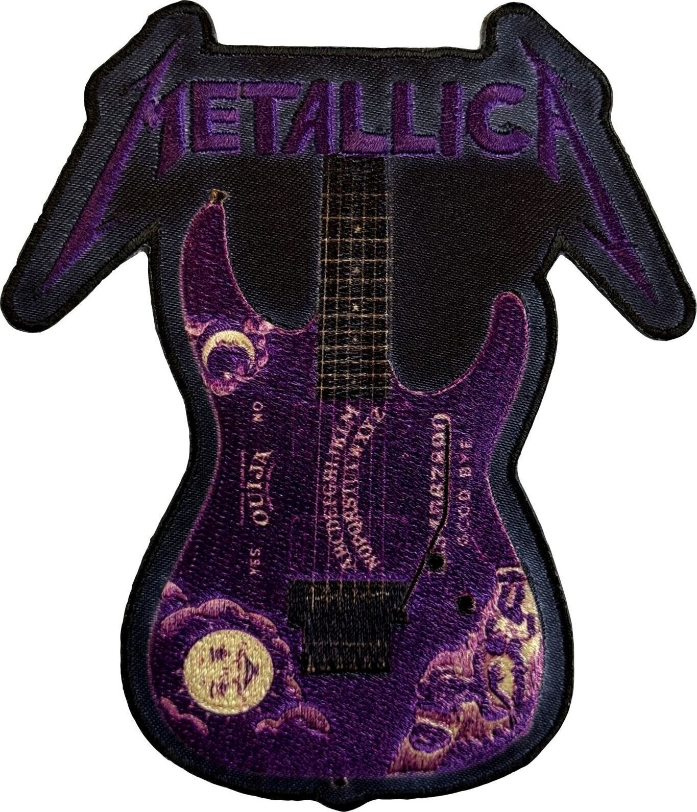 Oznaka / značka Metallica Kirk Purple Ouija Guitar Zakrpa za šivanje