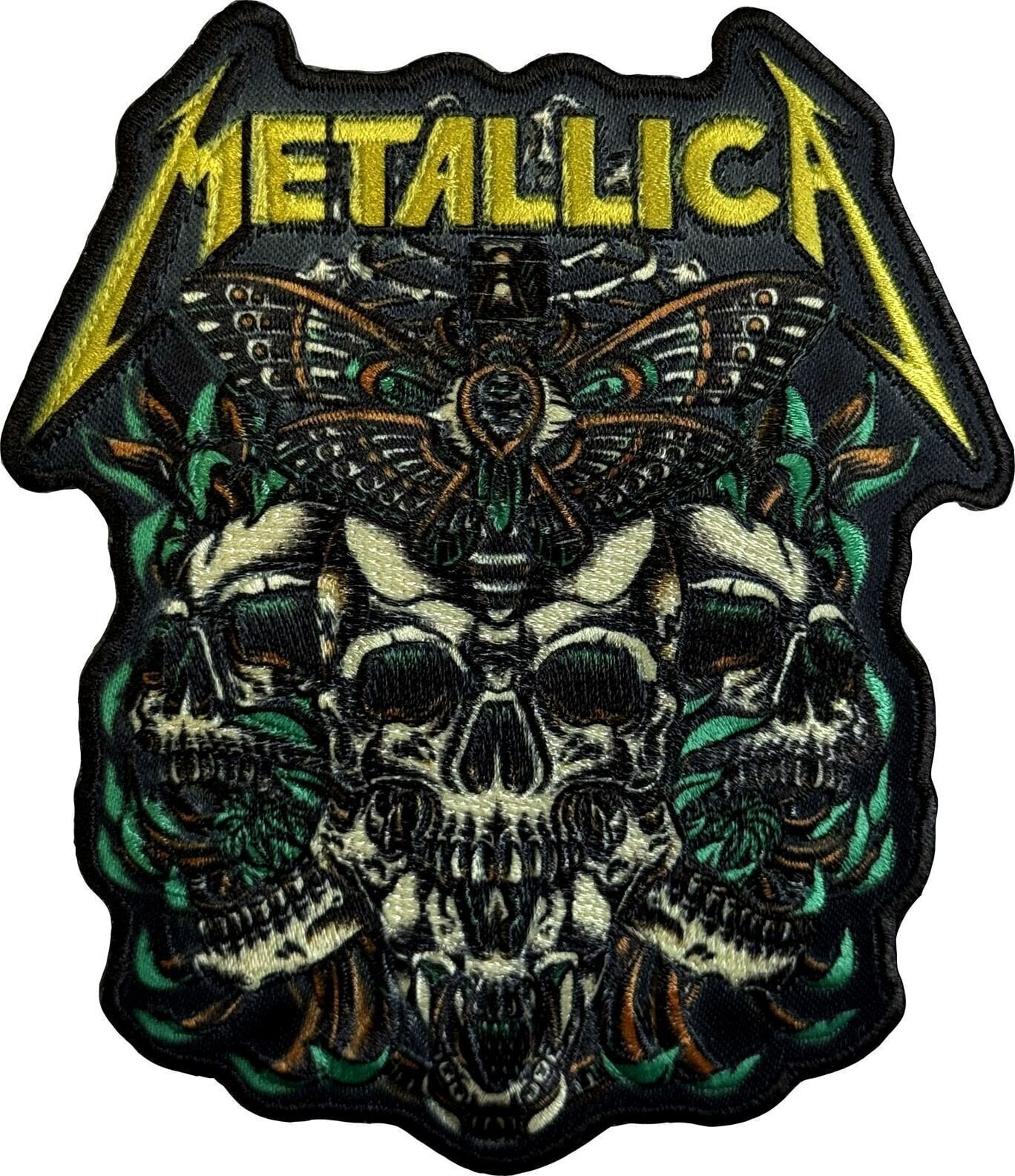 Petice / Insigna Metallica Moth Into Flame Petic cusut