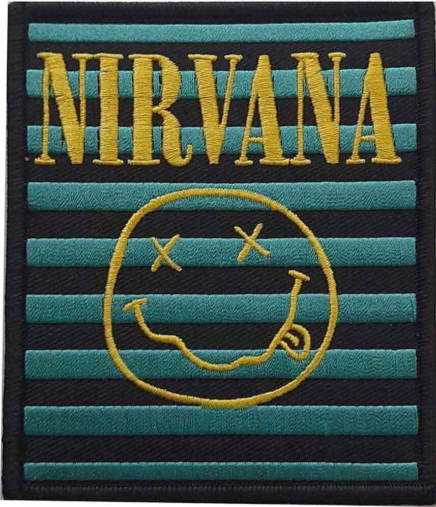 Oznaka / značka Nirvana Logo & Happy Face Stripes Zakrpa za šivanje
