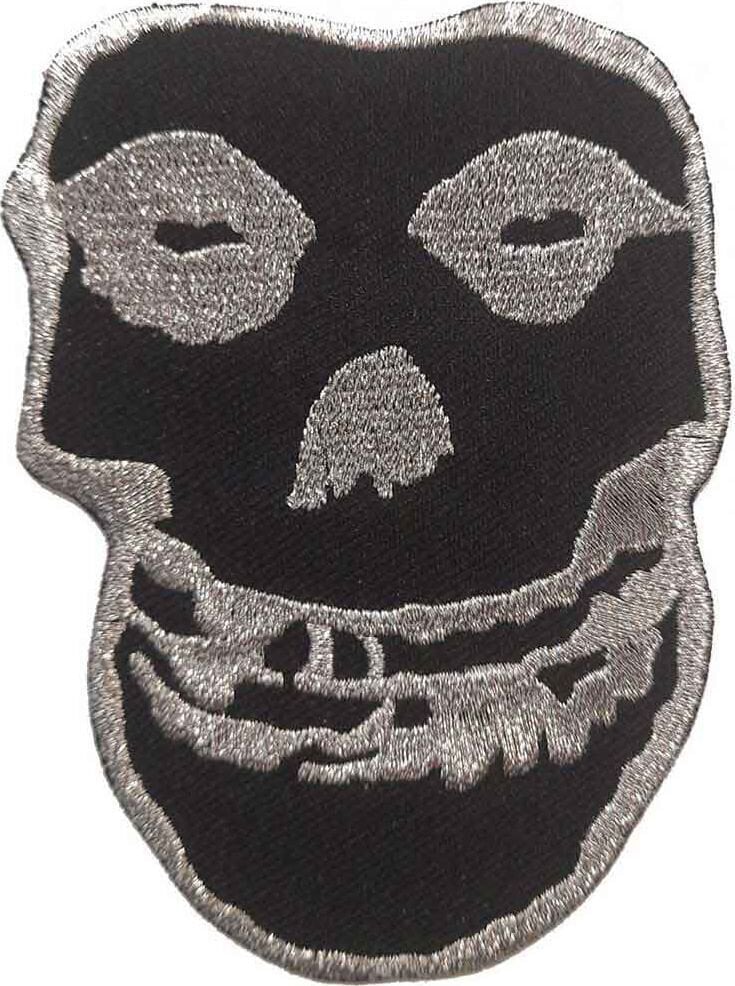 Patch / Distintivo Misfits Inverted Silver Skull Patch de costura 67 x 90 mm