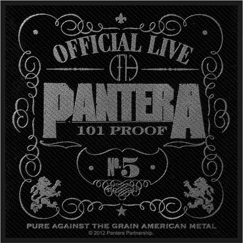 Кръпка / значка Pantera 101% Proof (Retail Pack) Кръпка за пришиване 100 x 100 mm
