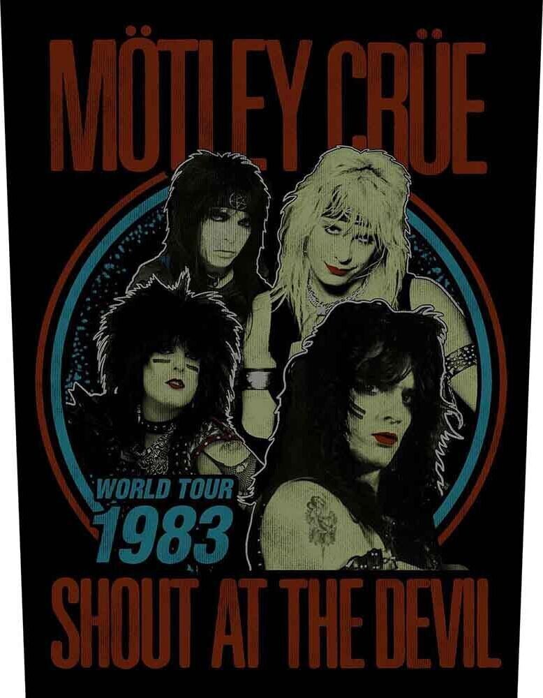 Oznaka / značka Mötley Crüe Shout at the Devil World Tour 83 Zakrpa za šivanje 36 x 30 cm