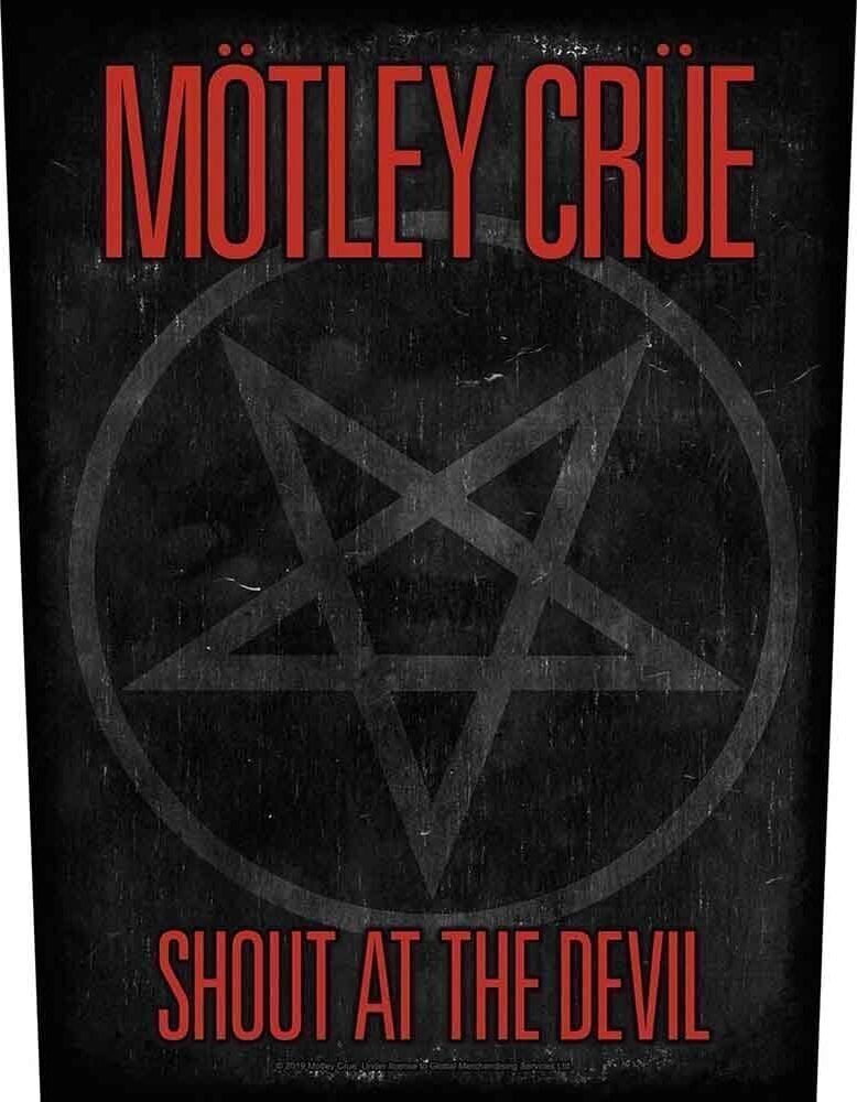 Oznaka / značka Mötley Crüe Shout At The Devil Pentagram Zakrpa za šivanje 36 x 30 cm
