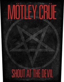 Oznaka / značka Mötley Crüe Shout At The Devil Pentagram Zakrpa za šivanje 36 x 30 cm - 1