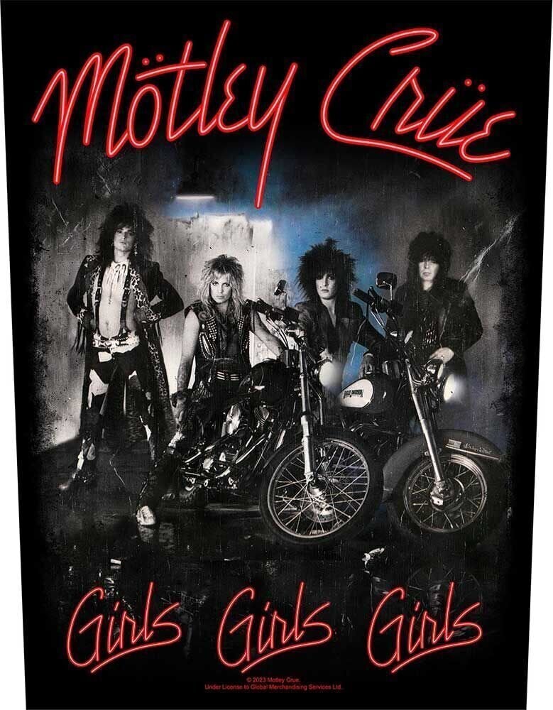 Закрпа / Значка Mötley Crüe Girls, Girls, Girls Закрпа за шивање 36 x 30 cm