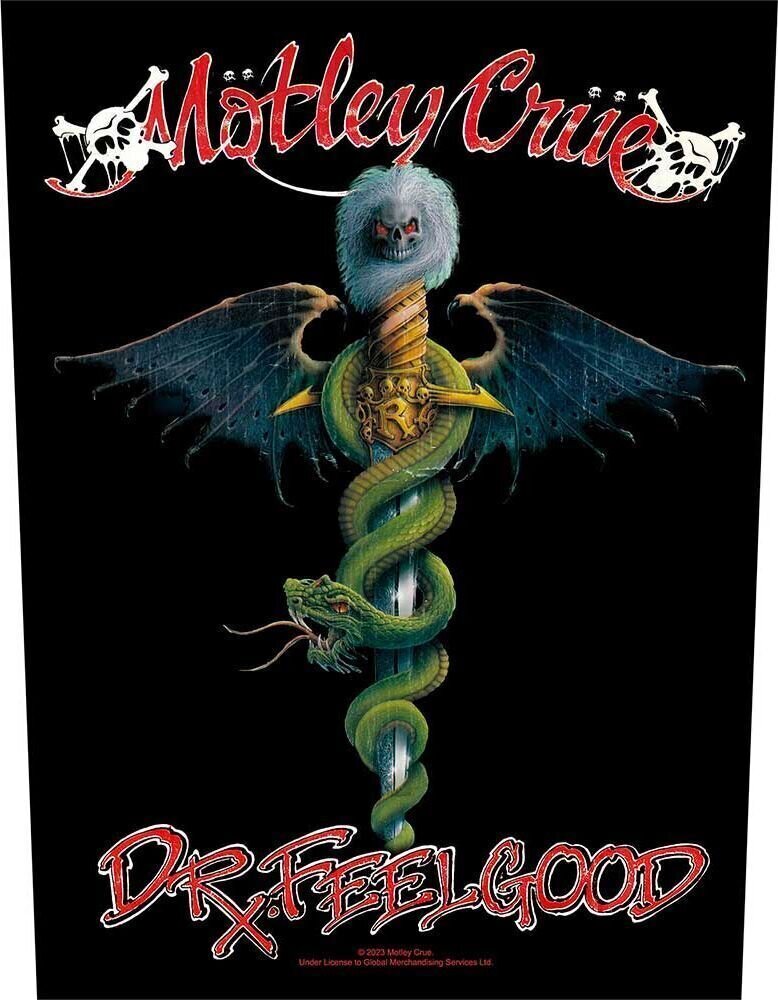 Patch / Badge Mötley Crüe Dr Feelgood Sy-på-lapp 36 x 30 cm
