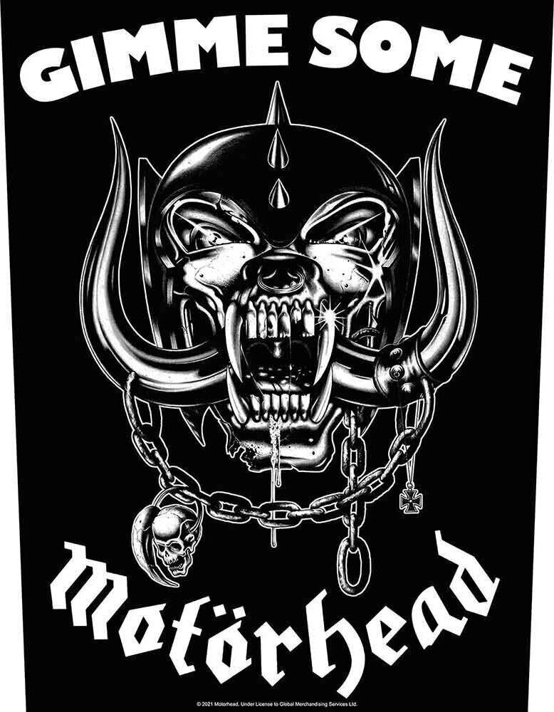 Aufnäher / Abzeichen Motörhead Gimme Some Aufnäher zum Aufnähen 36 x 30 cm