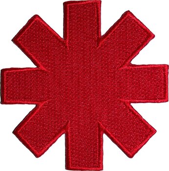 Plaaster / märk Red Hot Chili Peppers Asterisk Cut-Out Red Border Õmmeldav plaaster - 1