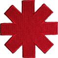 Red Hot Chili Peppers Asterisk Cut-Out Red Border Opnaaipatch
