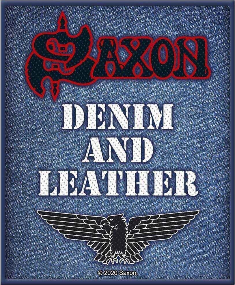 Petice / Insigna Saxon Denim & Leather Petic cusut 100 x 100 mm