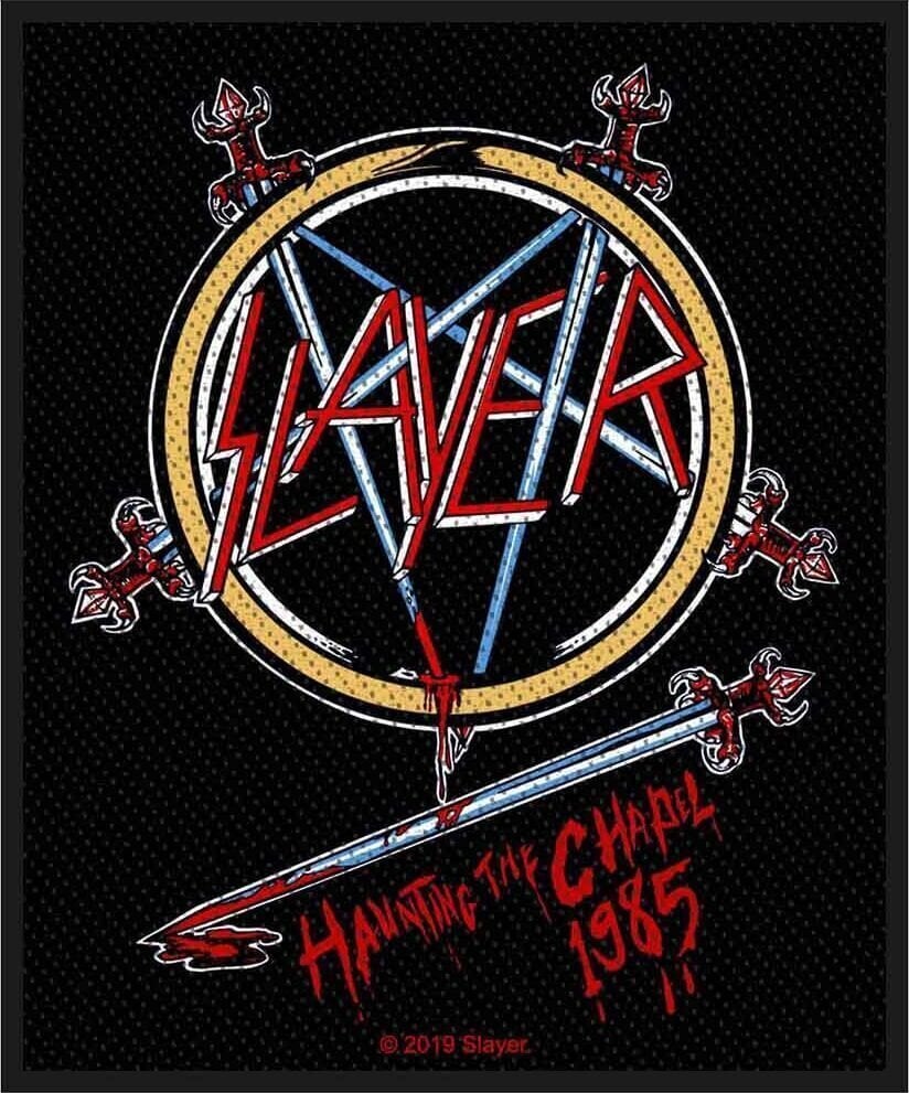 Закрпа / Значка Slayer Haunting The Chapel Закрпа за шивање 100 x 50 mm