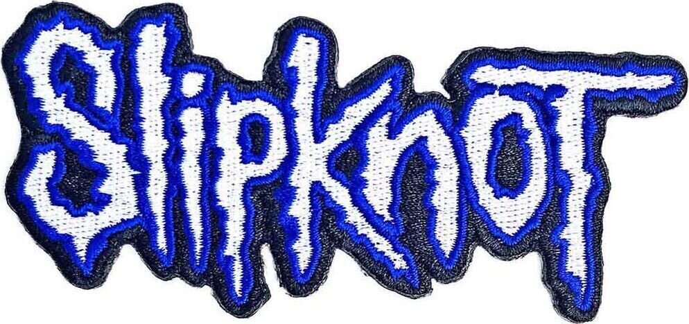 Obliž / Značka Slipknot Cut-Out Logo Blue Border Našitek za šivanje
