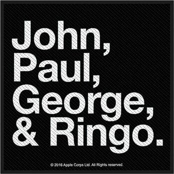 Petice / Insigna The Beatles Jon, Paul, George & Ringo Petic cusut 100 x 100 mm - 1