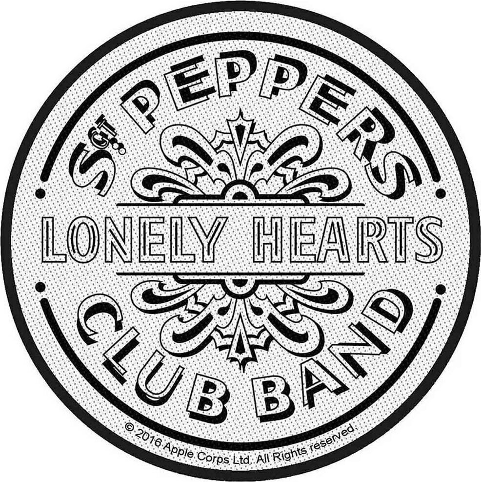 Petice / Insigna The Beatles Sgt Pepper Drum Petic cusut 90 mm