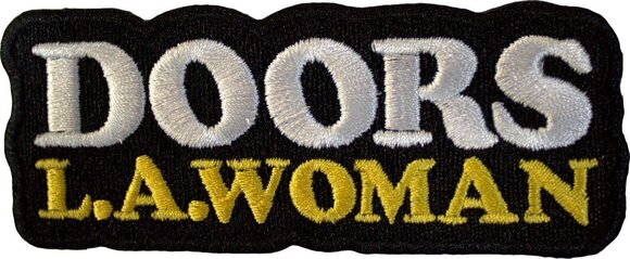 Oznaka / značka The Doors LA Woman Text Logo on Black Zakrpa za šivanje Black - 1