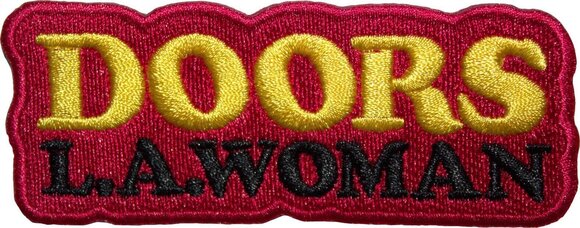 Petice / Insigna The Doors LA Woman Text Logo on Red Petic cusut Red - 1