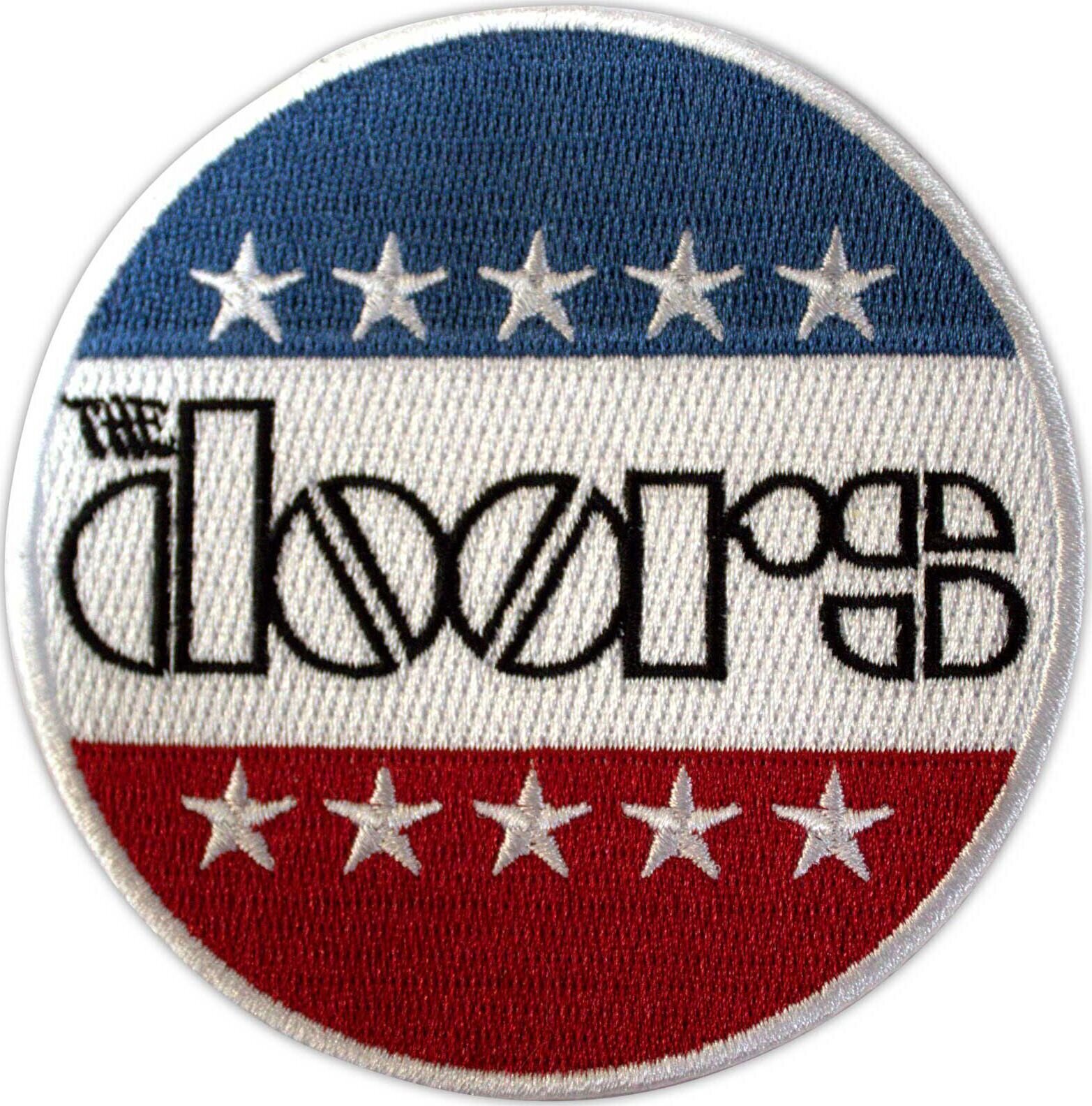 Закрпа / Значка The Doors Logo Stars & Stripes Закрпа за шивање