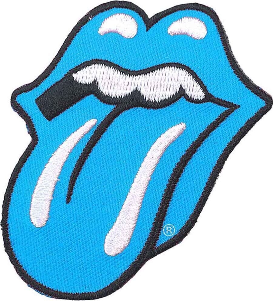 Закрпа / Значка The Rolling Stones Classic Tongue Black Закрпа за шивање Blue 8,4 x 5,8 mm