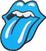 Закрпа / Значка The Rolling Stones Classic Tongue Black Закрпа за шивање Blue 8,4 x 5,8 mm