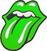 Закрпа / Значка The Rolling Stones Classic Tongue Green Закрпа за шивање Green 8,4 x 5,8 mm