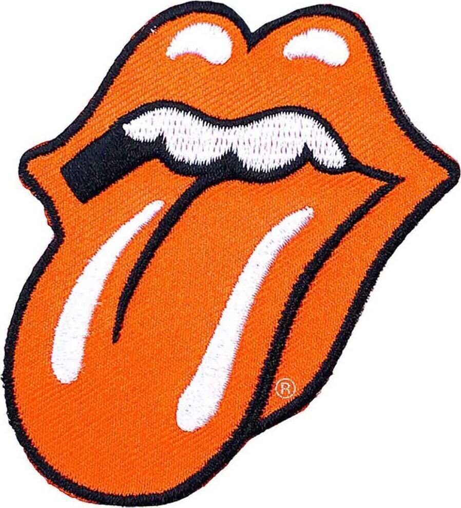 Toppa / Distintivo The Rolling Stones Classic Tongue Orange Toppa da cucire Orange 8,4 x 5,8 mm