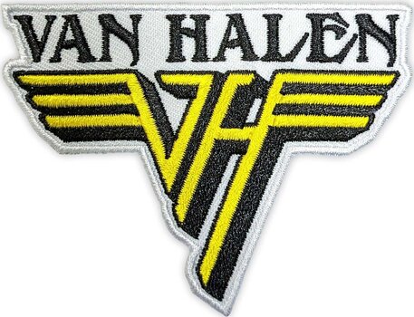 Patch / Badge Van Halen Text & Yellow Logo Sy-på patch 8 x 6 cm - 1