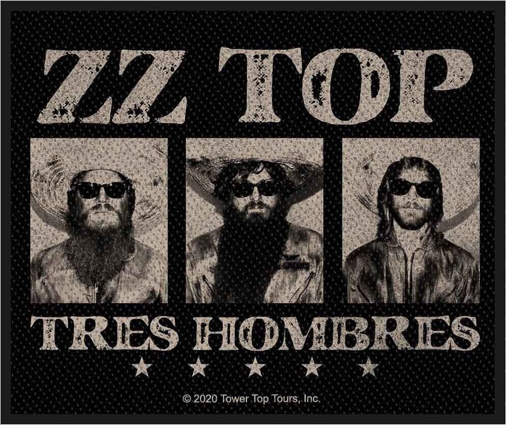 Plaaster / märk ZZ Top Tres Hombres Õmmeldav plaaster 100 x 100 mm