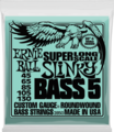 Ernie Ball Bass 5 Slinky Super Long Scale Electric Bass Strings - 45-130 Gauge