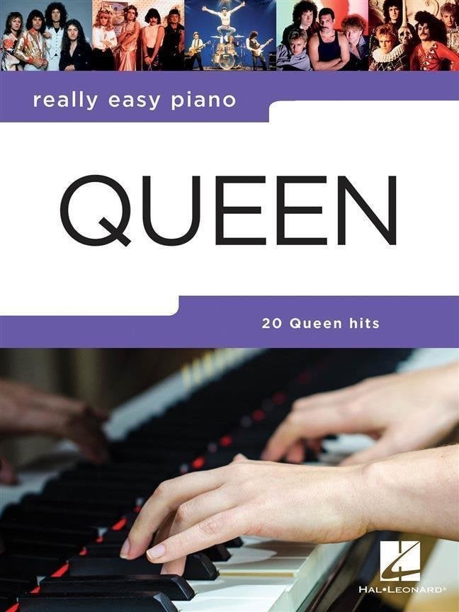 Noder til klaverer Hal Leonard Really Easy Piano Queen Updated: Piano or Keyboard Musik bog