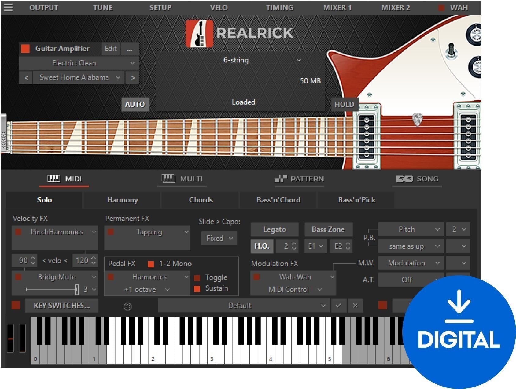 VST-instrument MusicLab RealRick 6 (Digitalt produkt)