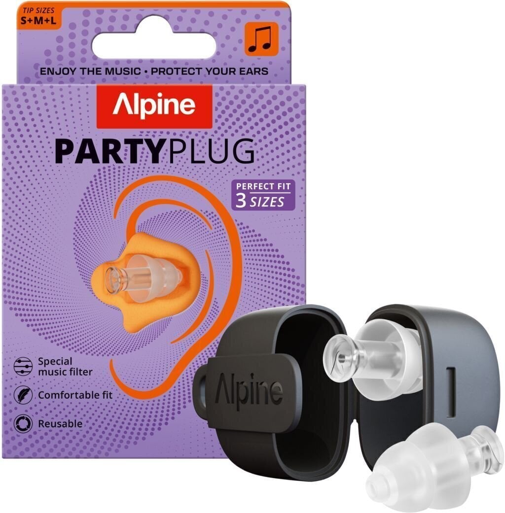 Tappi per le orecchie Alpine PartyPlug Transparent Tappi per le orecchie