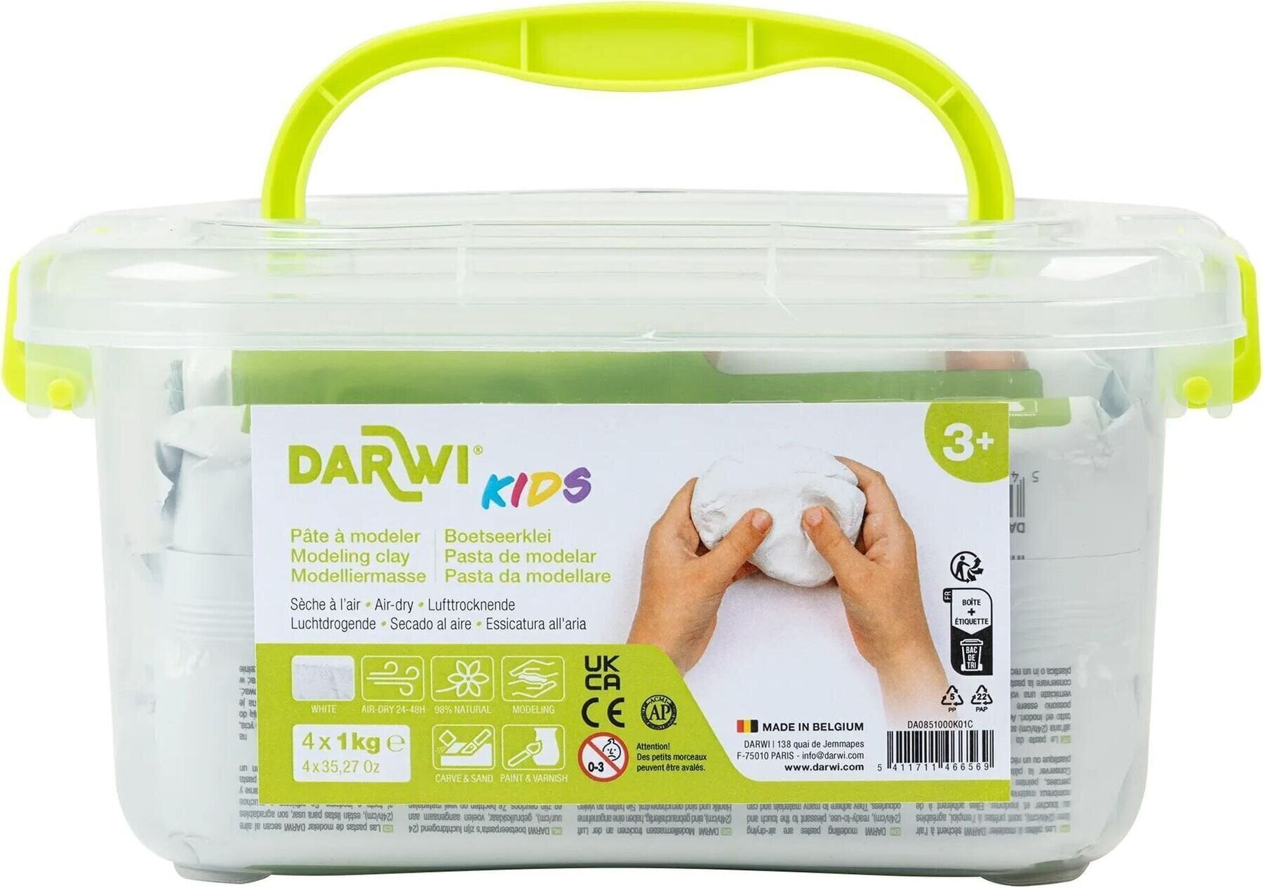 Self-Drying Clay Darwi Schoolpack Self-Drying Clay Kids 4 x 1 kg