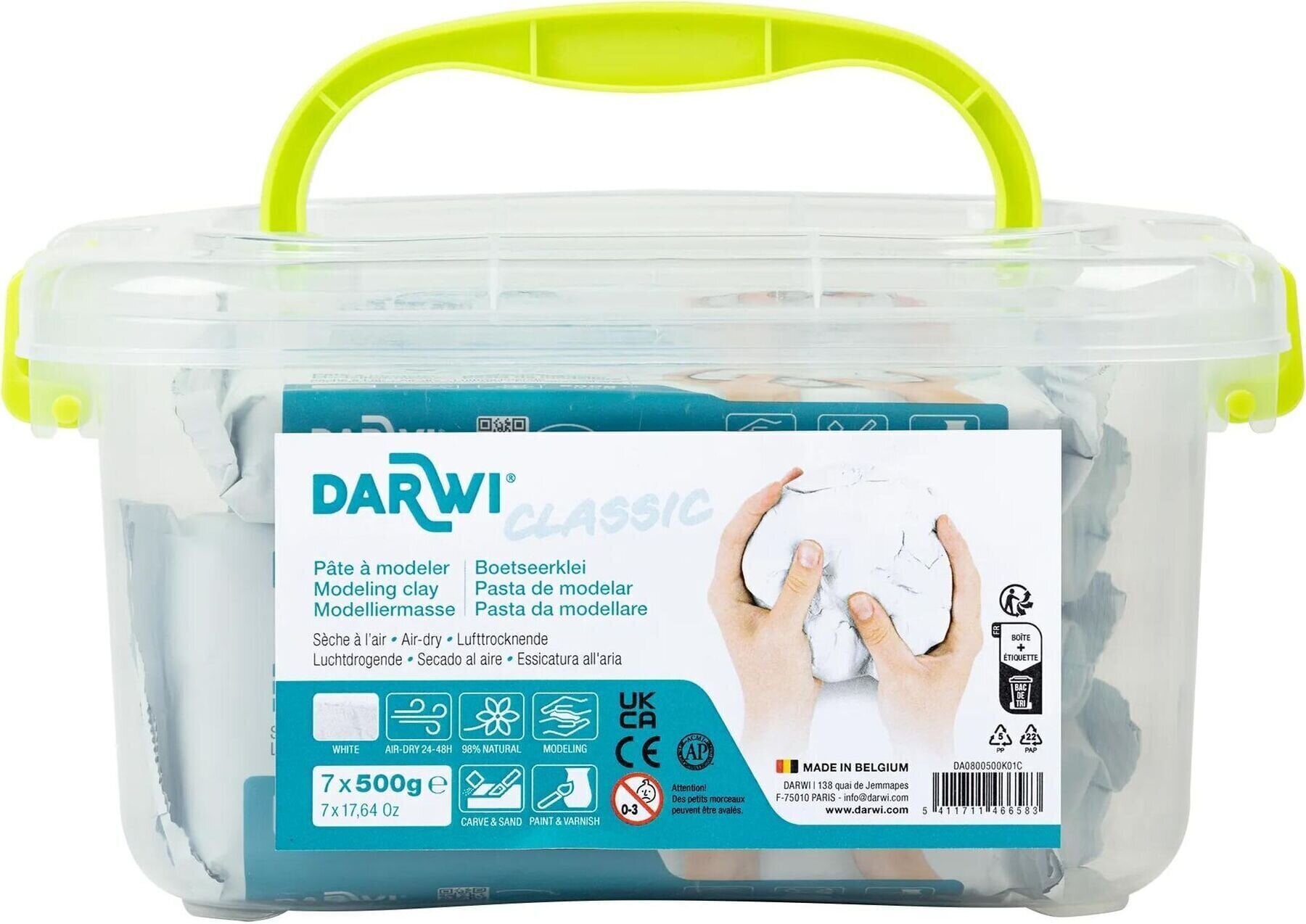 Glina samoutwardzalna Darwi Schoolpack Glina samoutwardzalna Classic 7 x 500 g