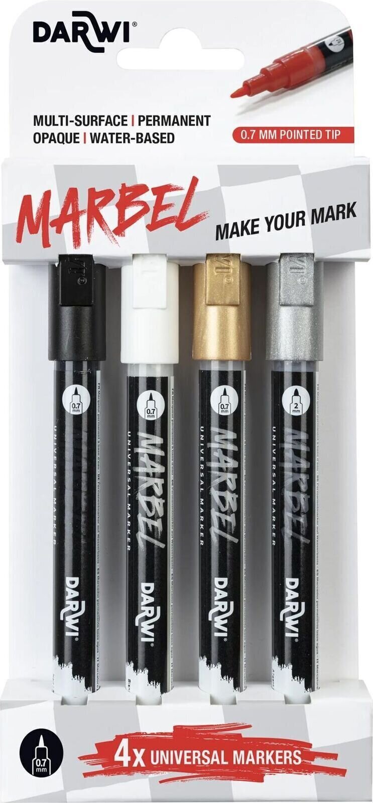 Fixka Darwi Marbel Sada fixiek 0,7 mm Basic 4 ks