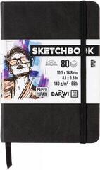 Skizzenbuch Darwi Dfy Skizzenbuch 80 A6 140 g Black