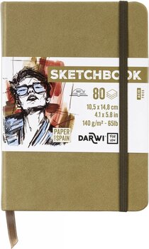 Skizzenbuch Darwi Dfy Skizzenbuch 80 A6 140 g Khaki - 1