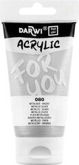 Akryylimaali Darwi Dfy Akryylimaali Metallic Silver 75 ml 1 kpl